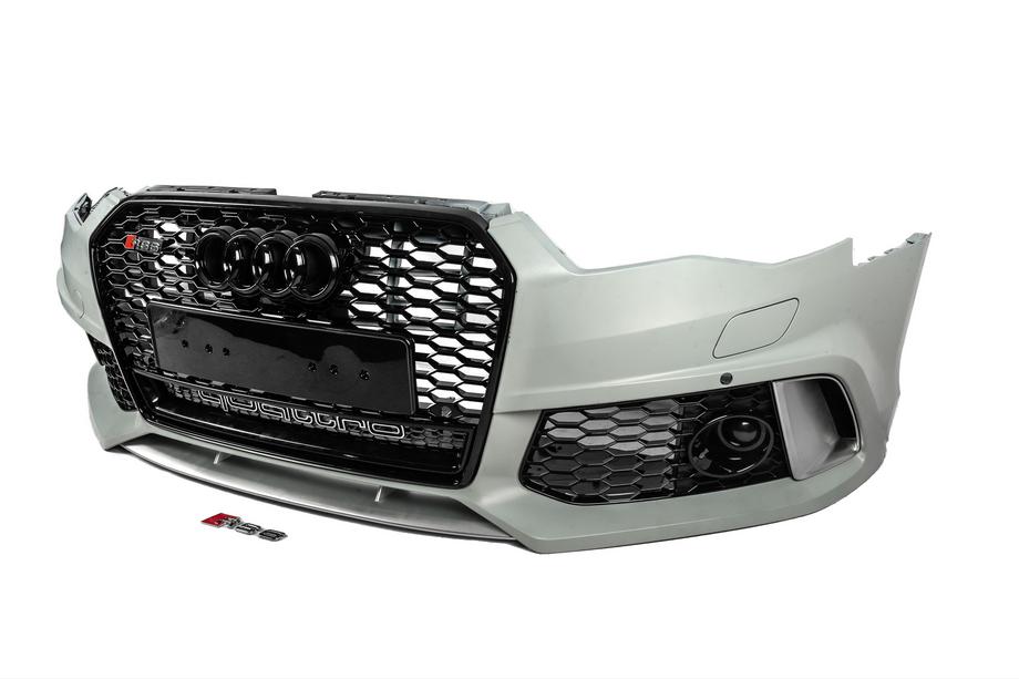 Audi A6 C7 2011–2018 Przedni zderzak z czarną kratką RS6-Style (2014–2017) Zdjęcia 3
