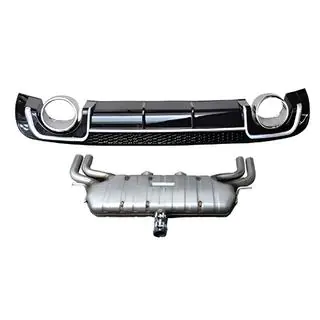 Tylny dyfuzor z końcówkami wydechu V-2 (do S/S-Line, 2012-2020) Audi A3 2012-2020