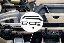 Land Rover Defender 2019- Czarne nakładki do wnętrza zdjęcia 1