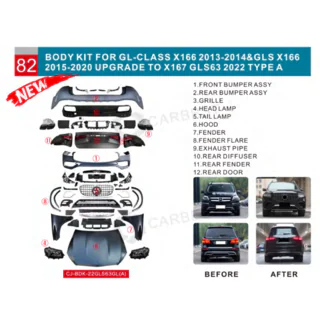 Zestaw konwersji facelift z X166 na GLS63 X167 (Type-A) Mercedes GL/GLS сlass X166 2012-2019