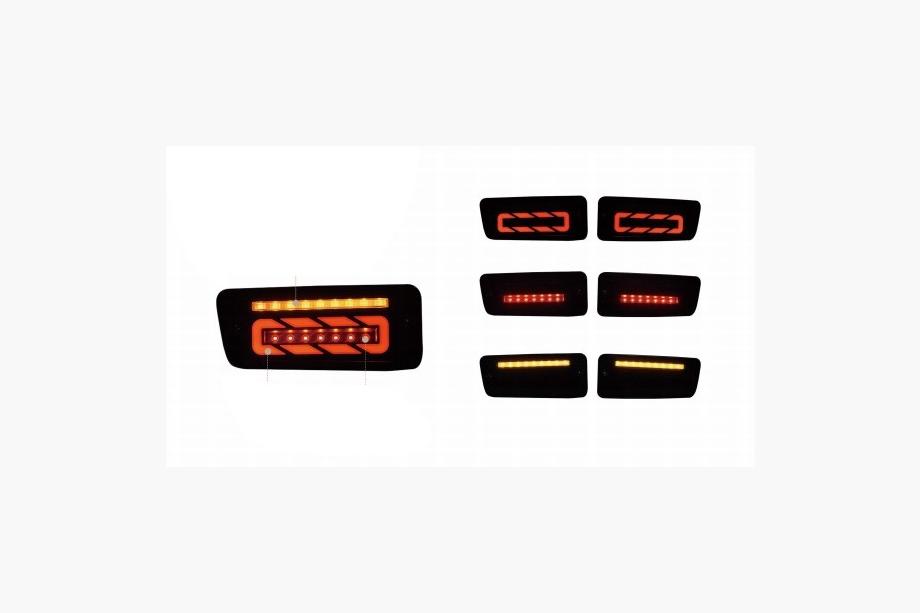 Nissan Patrol Y61 1997-2011 Tylne lampy LED Smoke Black (1999-2005, 2 szt.) Image