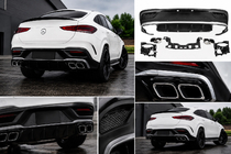 Mercedes GLE coupe C167 2019- Tylny dyfuzor z końcówkami wydechu (design GLE63) zdjęcia 1