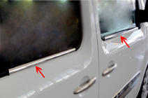 Renault Kangoo 2008–2020 Zewnetrzne Ozdobne Listwy Okien Stal Nierdzewna (4 szt) 4 szt, Carmos - Stal Turecka zdjęcia 5