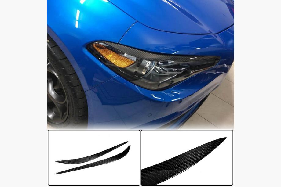 Alfa Romeo Giulia 2016-2022 Brewki na Reflektory (Suchy Karbon) Image