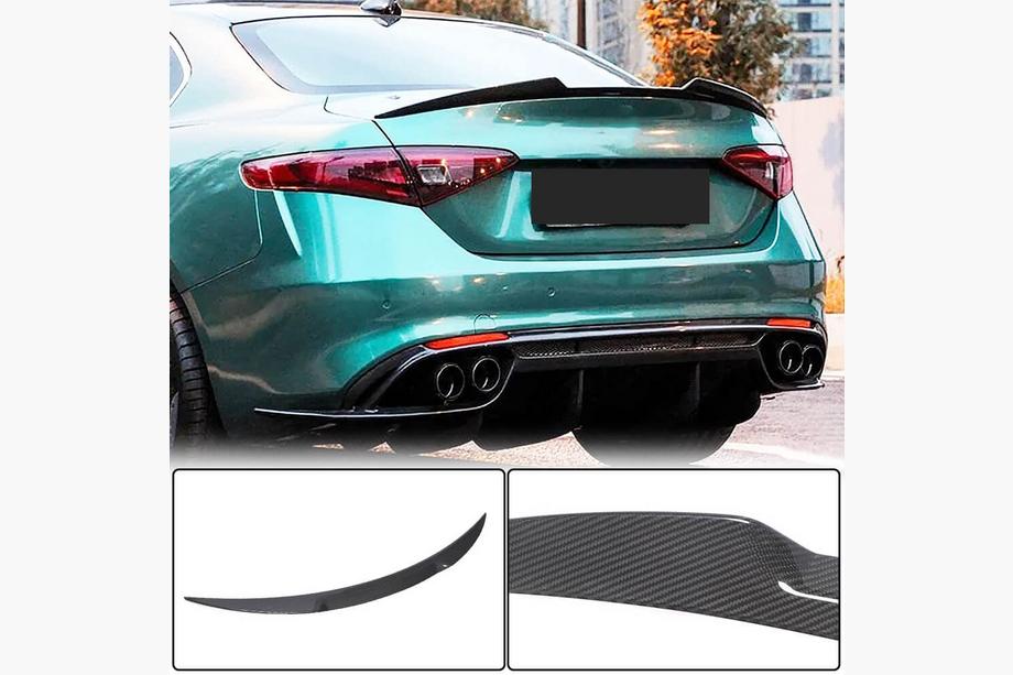 Alfa Romeo Giulia 2016-2022 Spoiler V5 (Suchy Carbon) Zdjęcia 2