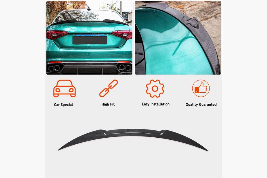 Alfa Romeo Giulia 2016-2022 Spoiler V5 (Suchy Carbon) Zdjęcia 3