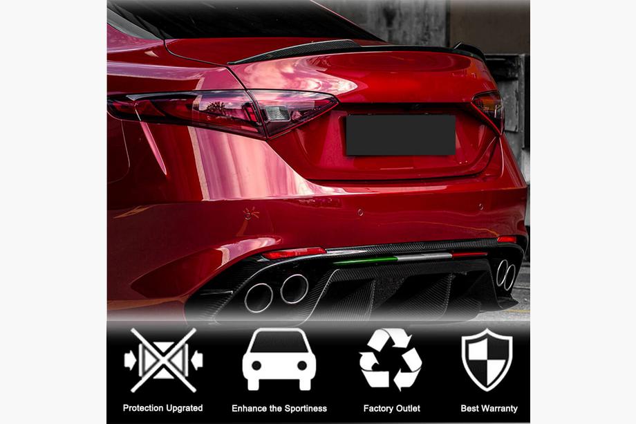 Alfa Romeo Giulia 2016-2022 Spoiler V5 (Suchy Carbon) Zdjęcia 4