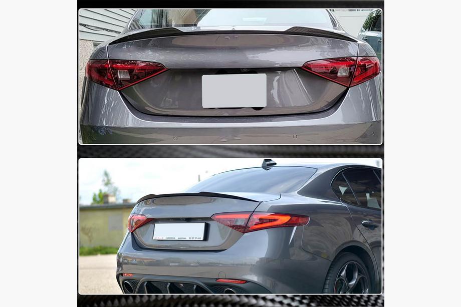 Alfa Romeo Giulia 2016-2022 Spoiler V5 (Suchy Carbon) Zdjęcia 5