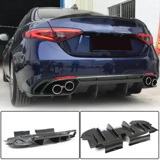 Dyfuzor tylnego zderzaka V1 (do Base, Carbon) Alfa Romeo Giulia 2016-2022 zdjęcia 1