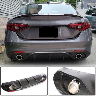 Dyfuzor tylnego zderzaka z końcówkami V2 (do Base, Carbon) Alfa Romeo Giulia 2016-2022 zdjęcia 2