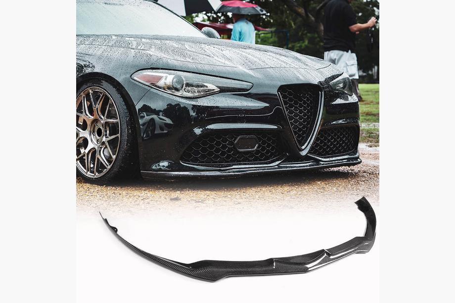 Alfa Romeo Giulia 2016-2022 Nakładka na Zderzak Przedni Carbon V2 (Carbon) Image