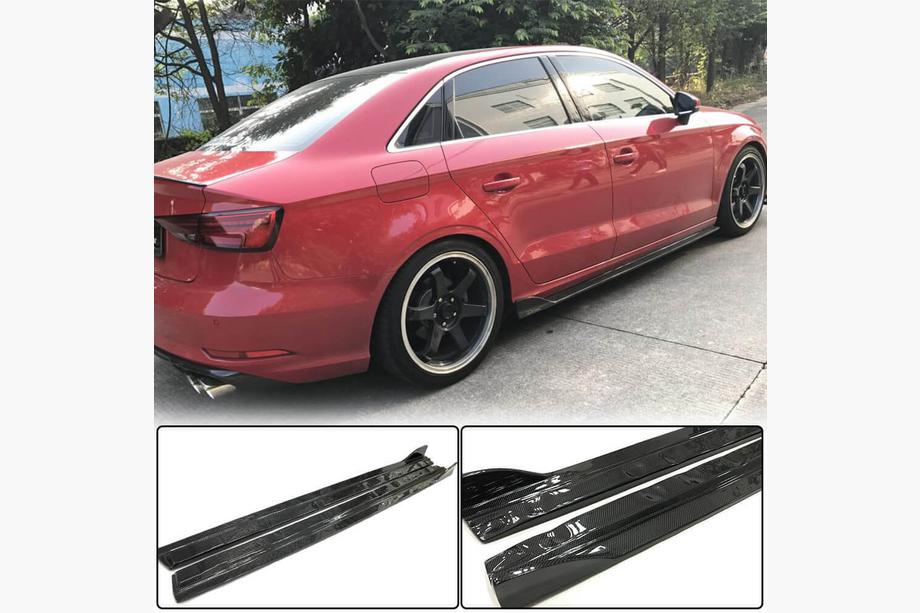Audi A3 2012-2020 Progi boczne (do Base Sedan, karbon) Image