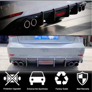 Dyfuzor tylnego zderzaka z lampą STOP LED (do Base Sedan 2017-2020, Carbon) zdjęcia 2