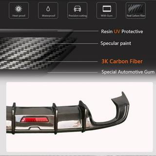 Dyfuzor tylnego zderzaka z lampą STOP LED (do Base Sedan 2017-2020, Carbon) zdjęcia 3