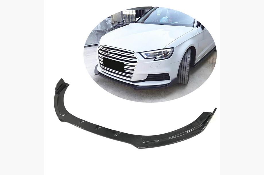 Audi A3 2012-2020 Nakładka na przedni zderzak Lip V1 (do Base 2017-2020 HB, Carbon) Image