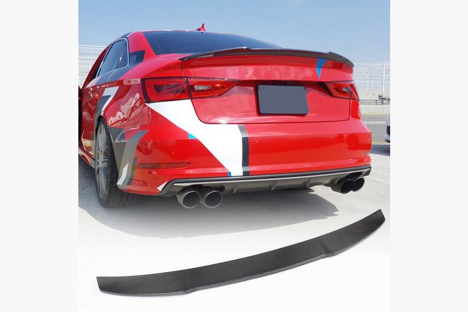 Audi A3 2012-2020 Spoiler tylnej klapy bagażnika (FRP) Zdjęcia 2