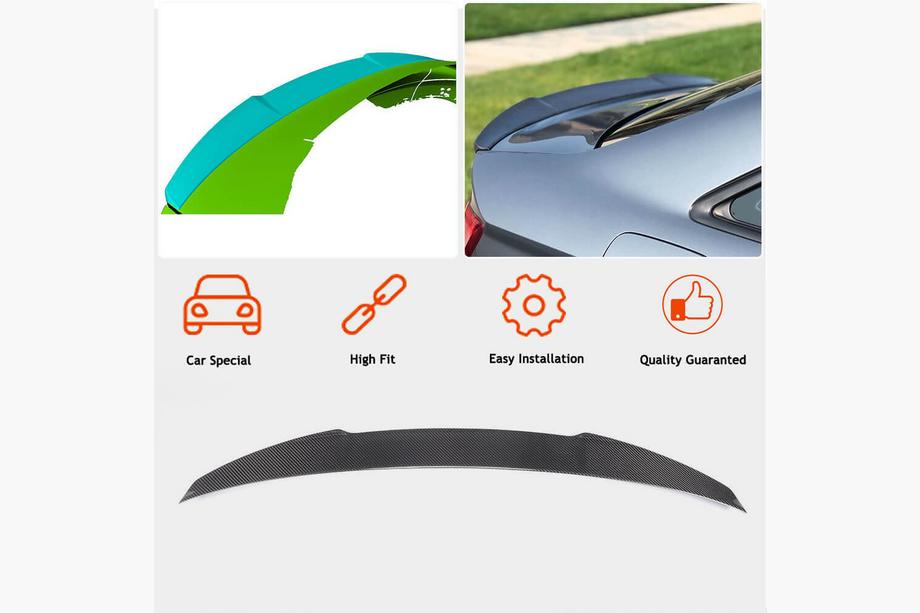 Audi A3 2012-2020 Spoiler tylnej klapy bagażnika (FRP) Zdjęcia 4