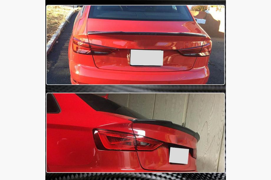 Audi A3 2012-2020 Spoiler tylnej klapy bagażnika (FRP) Zdjęcia 6