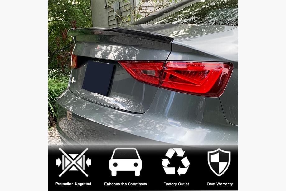 Audi A3 2012-2020 Spoiler V4 (do Sedan, karbon) Zdjęcia 2