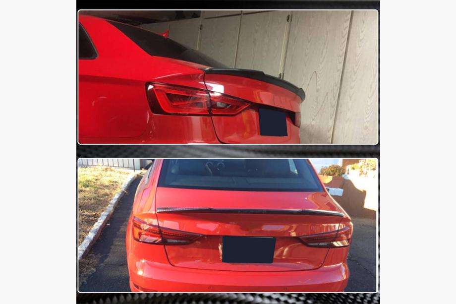 Audi A3 2012-2020 Spoiler V4 (do Sedan, karbon) Zdjęcia 4