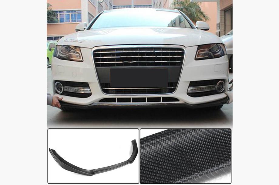 Audi A4 B8 2007-2015 Nakładka na przedni zderzak Lip (do Base 2007-2011, Carbon) Image