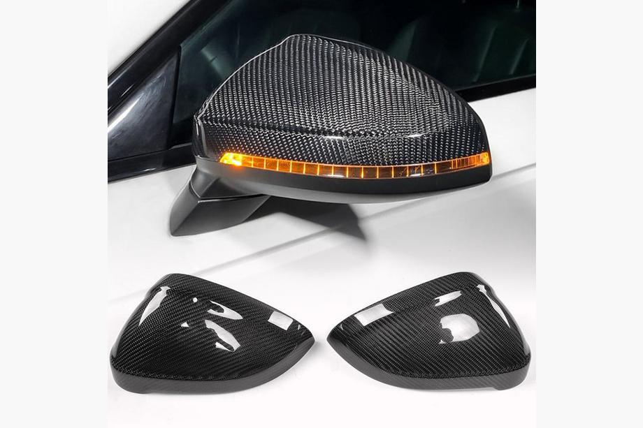 Audi A4 B9 2015-2024 Nakładki na Lusterka Zamiennik Style (Carbon) V1 Image