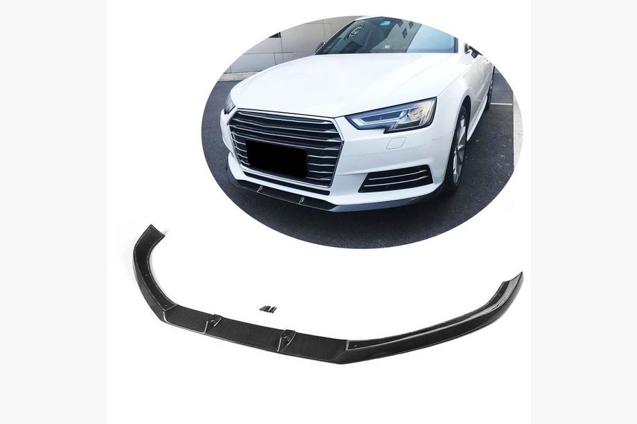 Audi A4 B9 2015-2024 Dokładka zderzaka przedniego Lip V1 (do Base Sedan 2015-2019, Carbon) Image