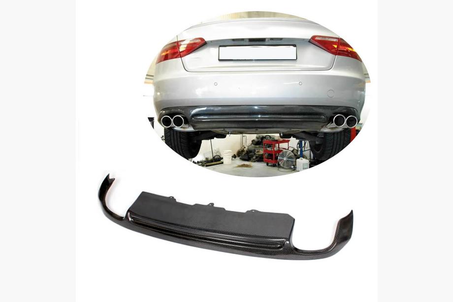 Audi A5 2007-2015 Dyfuzor Zderzaka Tylnego (do Base Coupe/Cabriolet 2007-2011, Carbon) Image