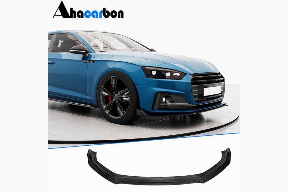 Audi A5 2016-2025 Nakładka na przedni zderzak Lip V2 (do S-Line 2016-2020, Carbon) Image