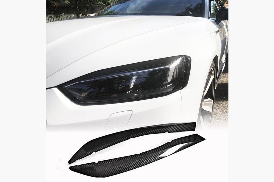 Audi A5 2016-2025 Nakładki na Reflektory Brewki (Carbon) Zdjęcia 1