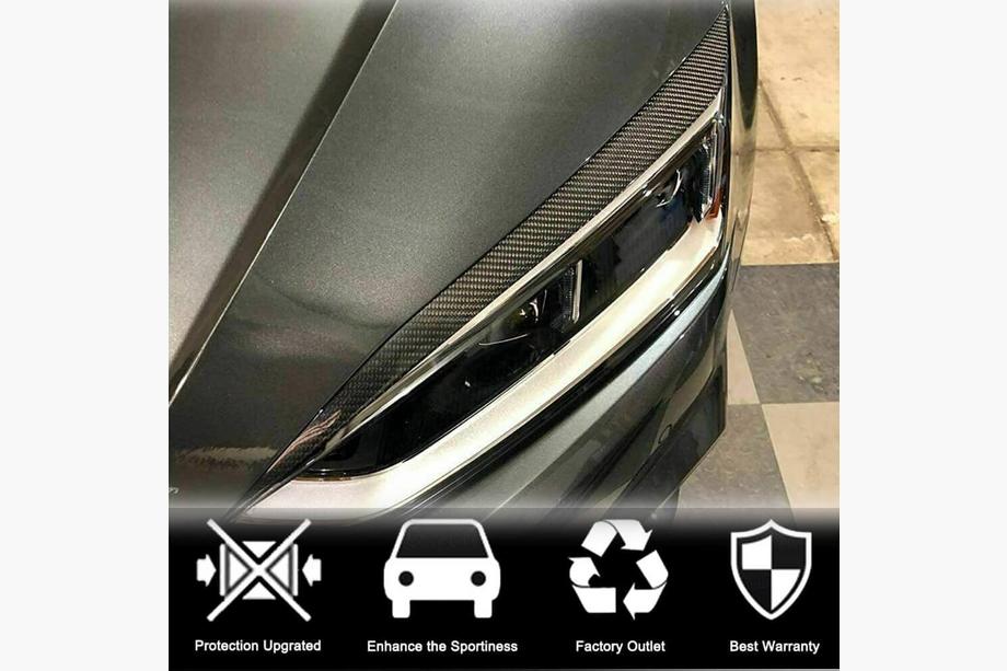 Audi A5 2016-2025 Nakładki na Reflektory Brewki (Carbon) Zdjęcia 4