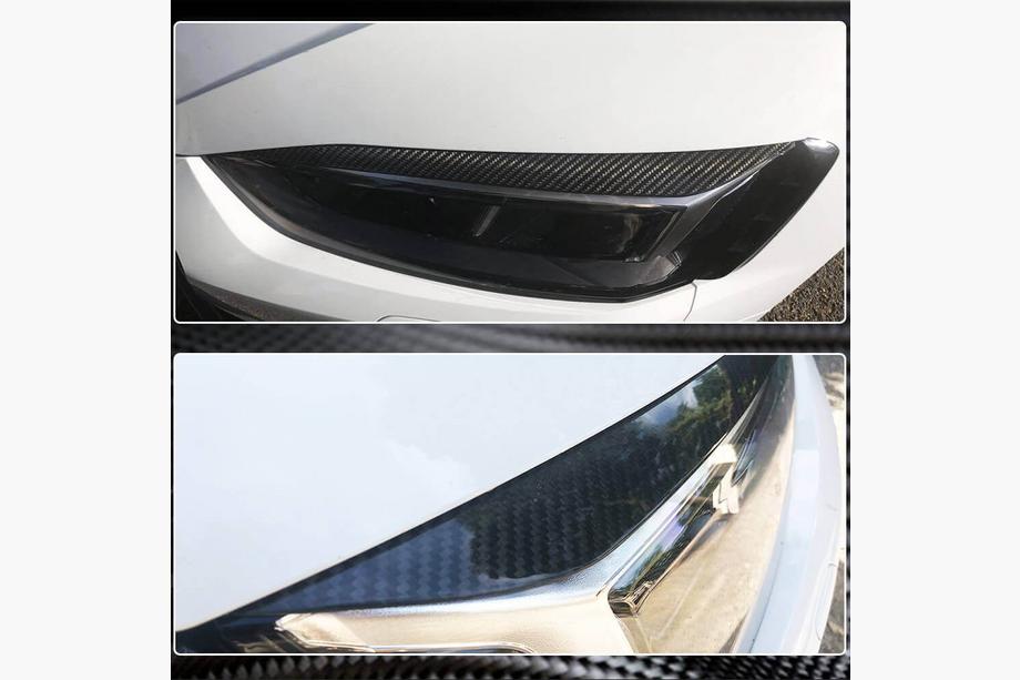 Audi A5 2016-2025 Nakładki na Reflektory Brewki (Carbon) Zdjęcia 6