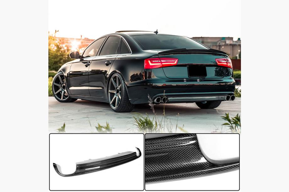 Audi A6 C7 2011-2017 Dyfuzor Zderzaka Tylnego Carbon (do Base 2011-2014) Image