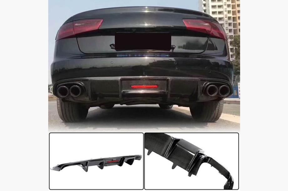 Audi A6 C7 2011-2017 Dyfuzor tylnego zderzaka Carbon (do Base 2014-2018) Image