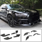 Audi A6 C7 2011-2017 Nakładki na przedni zderzak (do RS6, 4 szt, Carbon) zdjęcia 1