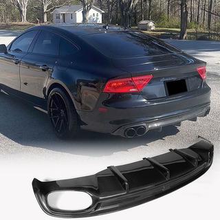 Dyfuzor tylnego zderzaka V2 (do S-Line, 2010-2014, Carbon) zdjęcia 1