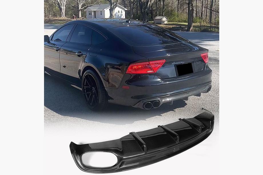Audi A7 2010-2018 Dyfuzor tylnego zderzaka V2 (do S-Line, 2010-2014, Carbon) Image