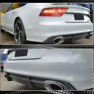Dyfuzor tylnego zderzaka V3 (do S-Line, 2010-2014, Carbon) zdjęcia 4