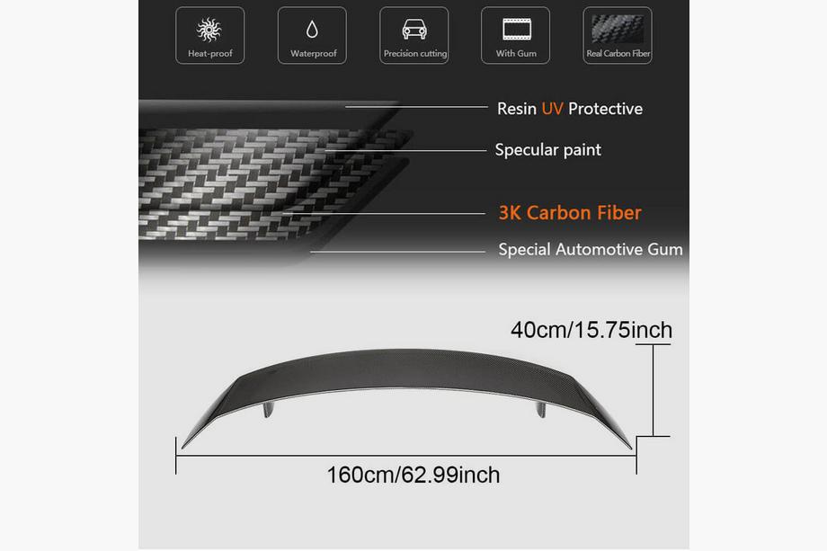 Audi R8 2015- Spoiler tylnej klapy bagażnika (FRP) Zdjęcia 6