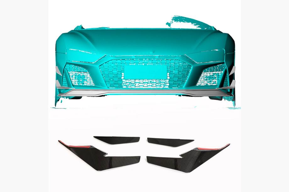 Audi R8 2015- Nakładki na Zderzak Przedni V2 (2023+, Carbon) Image