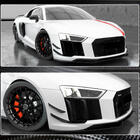Audi R8 2015- Nakładki na przedni zderzak V3 (2015-2020, Carbon) zdjęcia 5