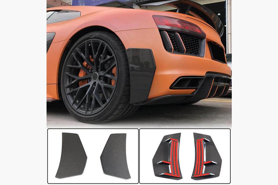 Audi R8 2015- Splittery tylnego zderzaka V1 (2015-2020, Carbon) Image