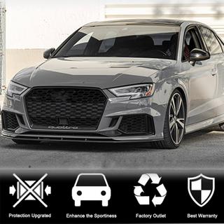 Dokładki lip spoilera przedniego zderzaka V5 (do RS3 Sedan 2017-2020, karbon) zdjęcia 3