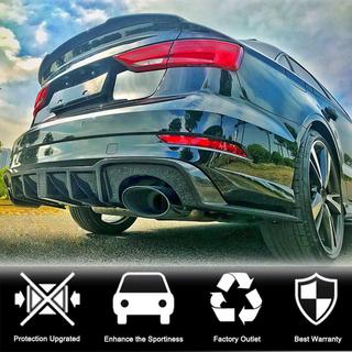 Dyfuzor tylnego zderzaka z lampą stop LED V2 (do RS3 2017-2019, Carbon) Audi A3 2012-2020 zdjęcia 2