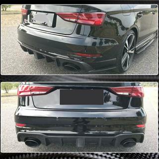 Dyfuzor tylnego zderzaka z lampą stop LED V2 (do RS3 2017-2019, Carbon) Audi A3 2012-2020 zdjęcia 3