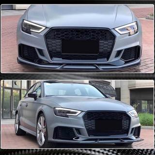 Dokładki przedniego zderzaka V4 (do RS3 Sedan 2017-2020, Carbon) zdjęcia 1