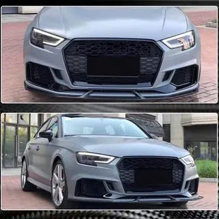 Dokładki przedniego zderzaka V4 (do RS3 Sedan 2017-2020, Carbon) zdjęcia 1