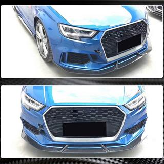 Splittery dokładki przedniego zderzaka V3 (do RS3 Sedan 2017-2020, Carbon) zdjęcia 4