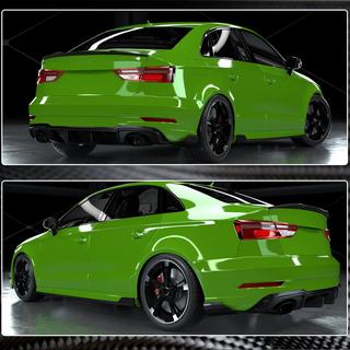 Dyfuzor tylnego zderzaka V1 (do RS3 Sedan 2017-2019, Carbon) Audi A3 2012-2020 zdjęcia 4