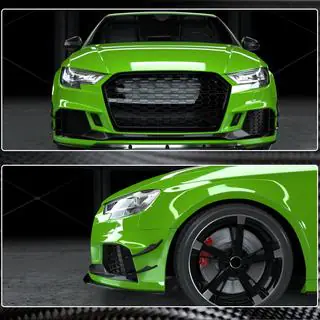 Dokładki przedniego zderzaka V2 (do RS3 Sedan 2017-2020, Carbon) zdjęcia 4